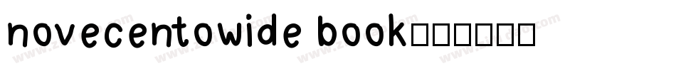 novecentowide book字体转换